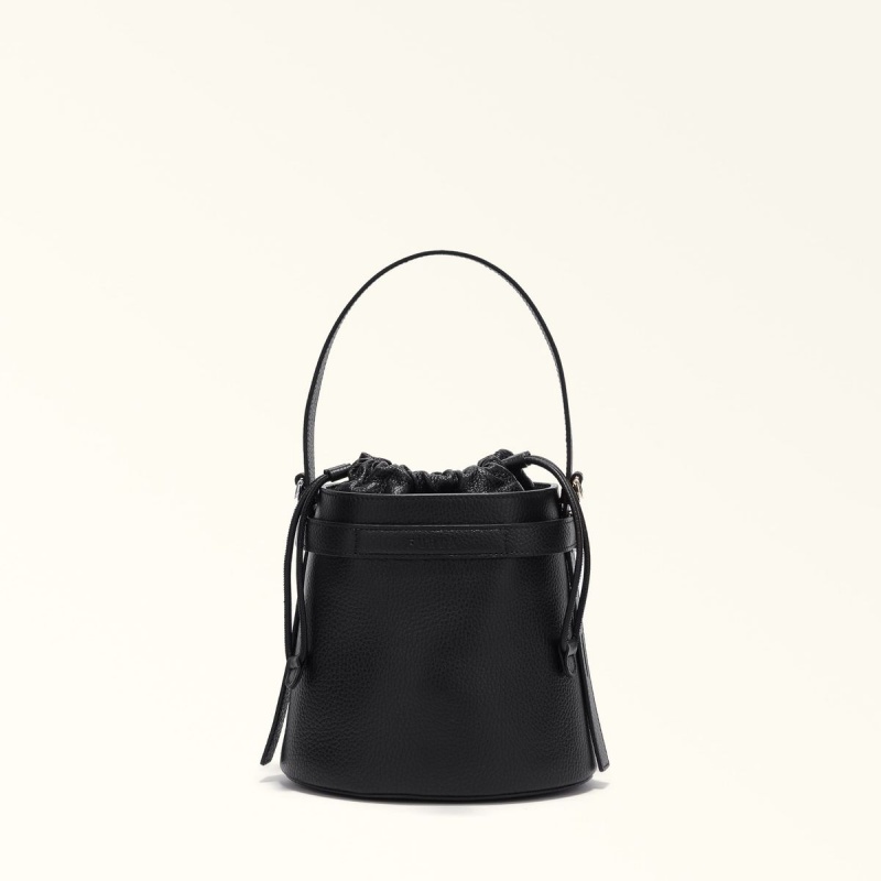 Black Furla GIOVE Women\'s Bucket Bags | UXDTQV489