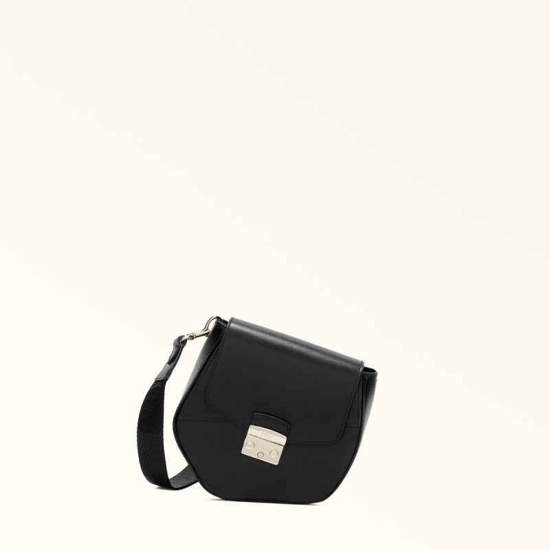 Black Furla METROPOLIS PRISMA Women\'s Crossbody Bags | UQSJZK491