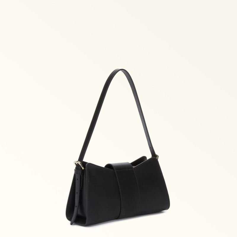 Black Furla METROPOLIS REMIX Women's Shoulder Bags | NCKQMB178