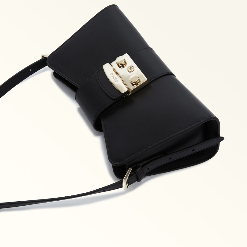 Black Furla METROPOLIS REMIX Women's Shoulder Bags | NCKQMB178