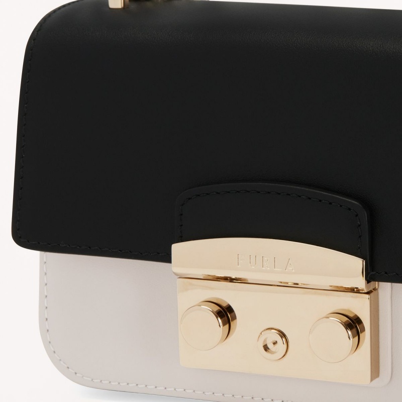 Black Furla METROPOLIS Women's Crossbody Bags | RZTJMG354