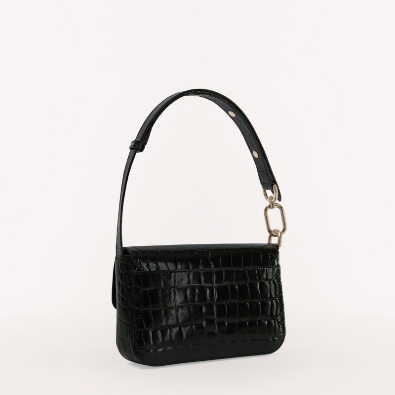 Black Furla METROPOLIS Women's Shoulder Bags | NODFLA391