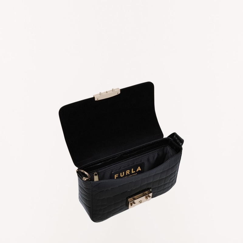 Black Furla METROPOLIS Women's Shoulder Bags | NODFLA391