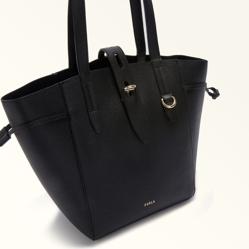 Black Furla NET Women's Totes | OXPDZJ684