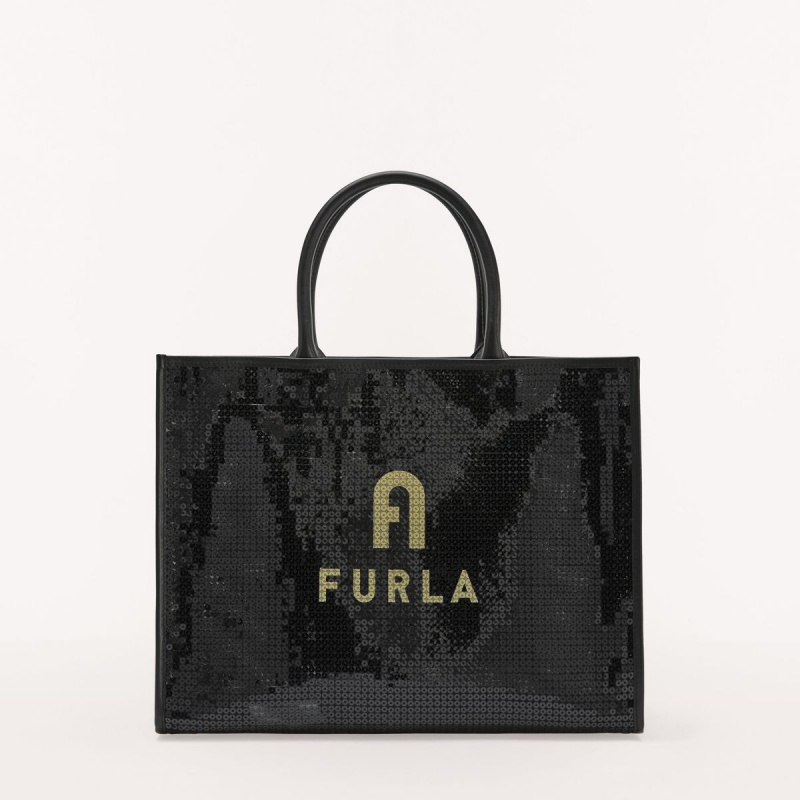 Black Furla OPPORTUNITY Women\'s Totes | FEDRAZ308