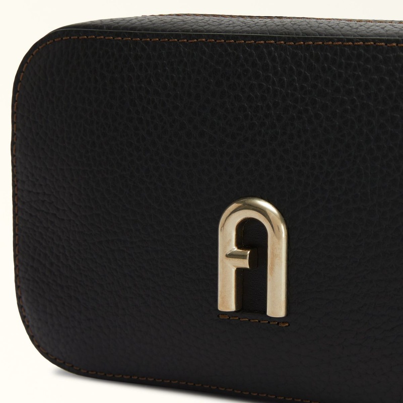 Black Furla PRIMULA Women's Crossbody Bags | SEIVDR137