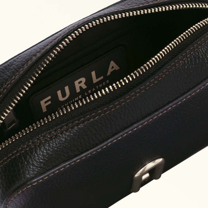 Black Furla PRIMULA Women's Crossbody Bags | SEIVDR137