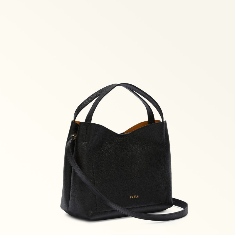 Black Furla PRIMULA Women's Shoulder Bags | WASZPO759