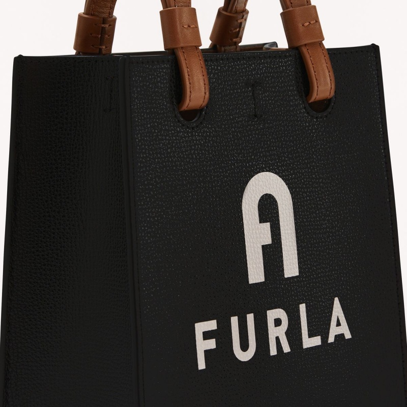 Black Furla VARSITY STYLE Women's Totes | BVYOMC619