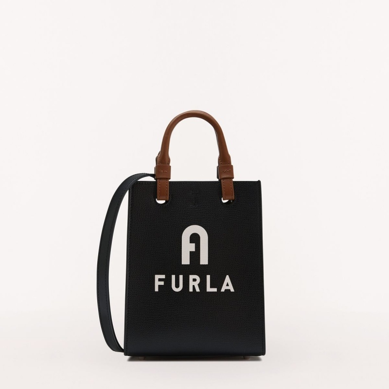 Black Furla VARSITY STYLE Women\'s Totes | BVYOMC619