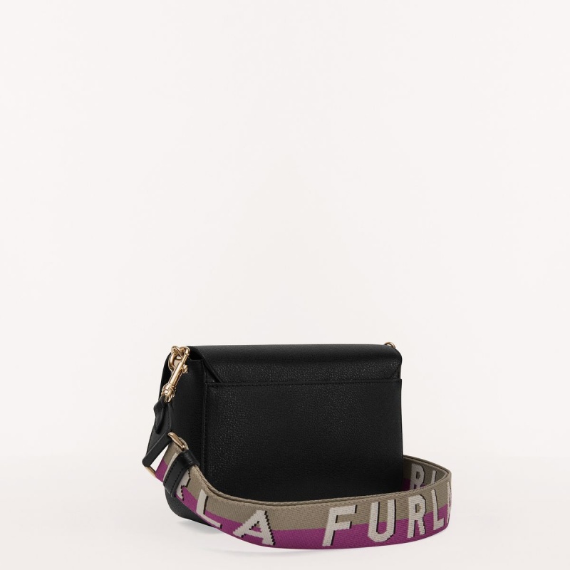 Black / Purple Furla METROPOLIS Women's Crossbody Bags | QZWNJH382