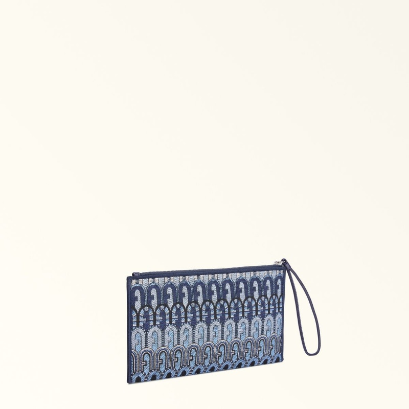 Blue Furla OPPORTUNITY Women's Pouches | HKFQEZ045