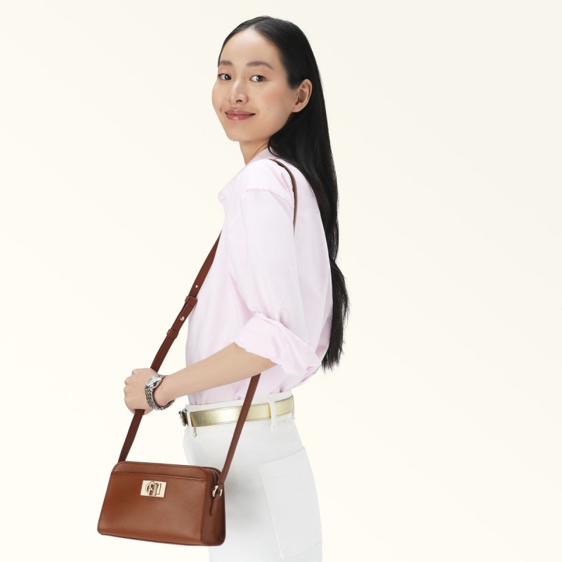 Brown Furla 1927 Women's Crossbody Bags | PLREJZ074