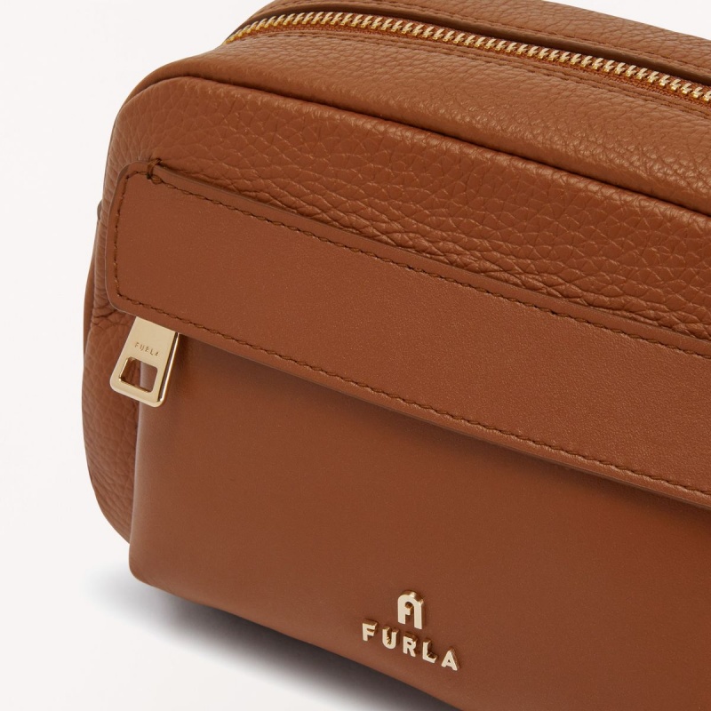 Brown Furla FAVOLA Women's Crossbody Bags | QKBIEZ402