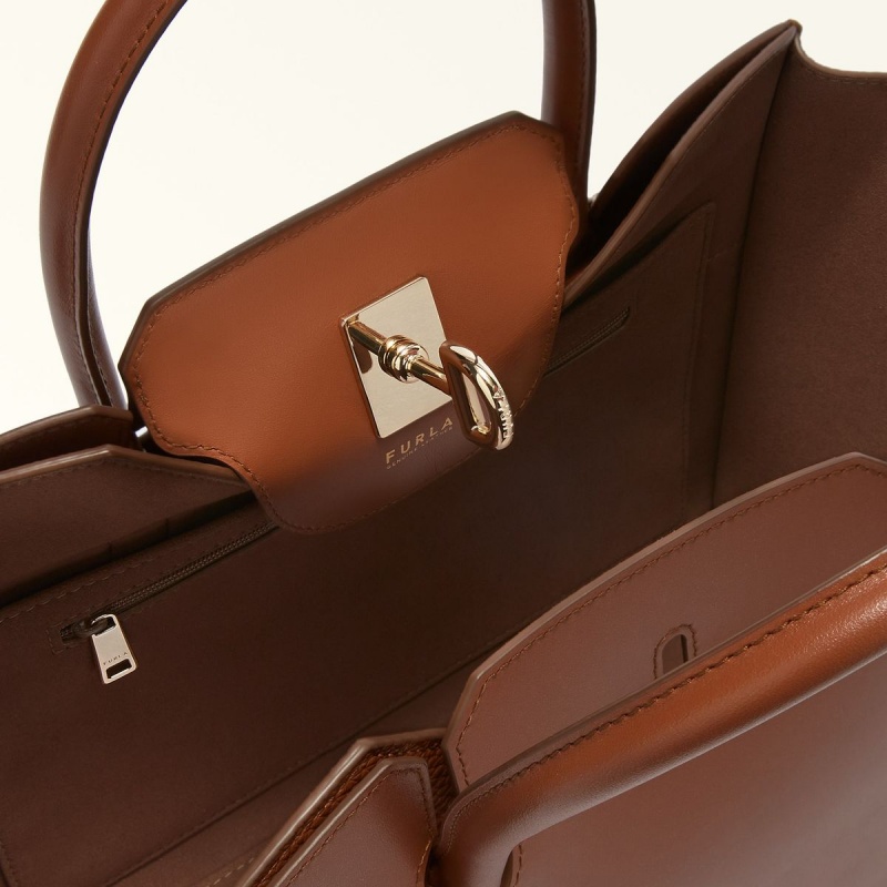 Brown Furla GENESI Women's Totes | FLNABZ301