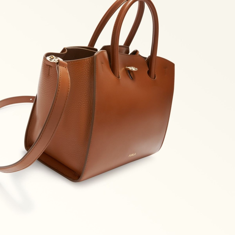 Brown Furla GENESI Women's Totes | FLNABZ301