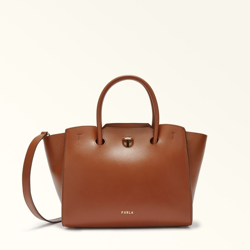 Brown Furla GENESI Women\'s Totes | FLNABZ301