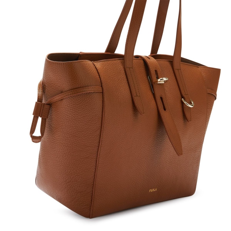 Brown Furla NET Women's Totes | NJWMAC137