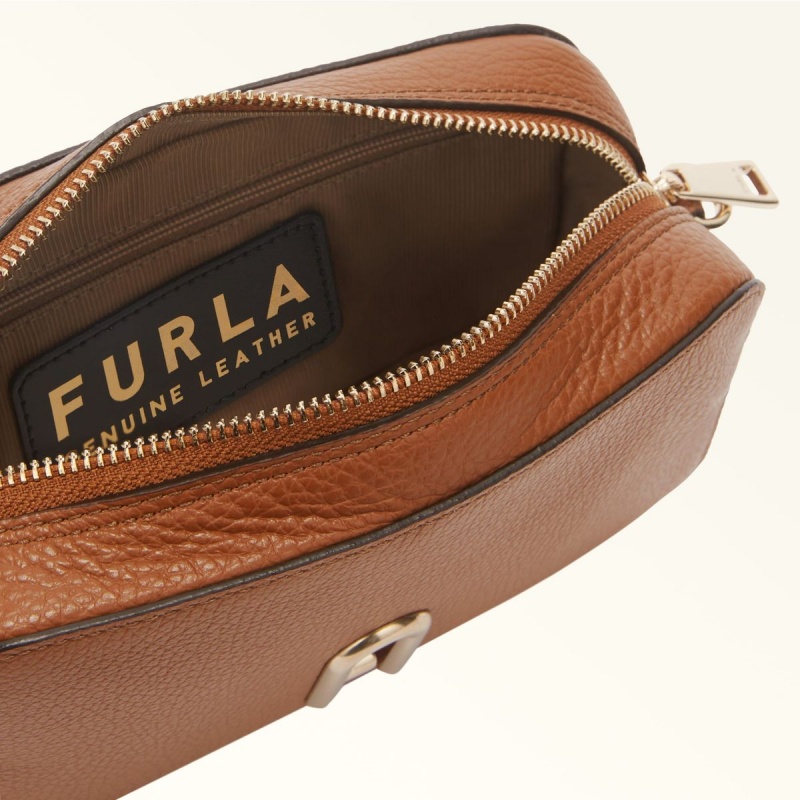 Brown Furla PRIMULA Women's Crossbody Bags | RZUCXO241