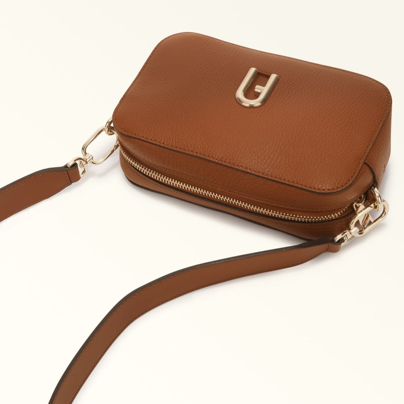 Brown Furla PRIMULA Women's Crossbody Bags | RZUCXO241