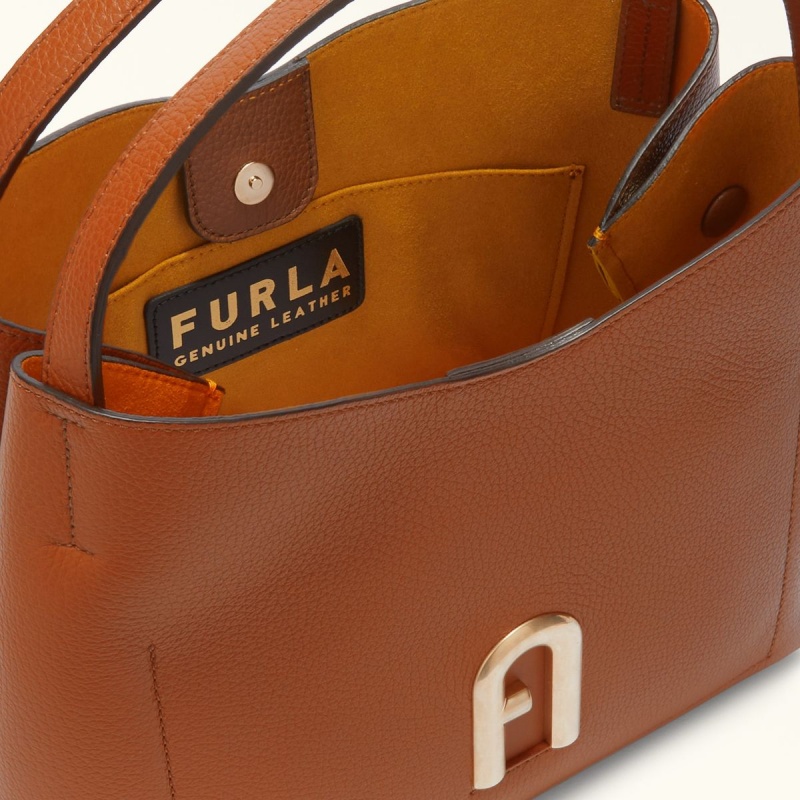 Brown Furla PRIMULA Women's Shoulder Bags | RDGLWJ398