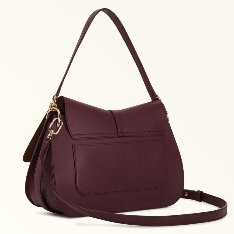 Burgundy Furla FLOW Women's Handbag | CDMZXK805