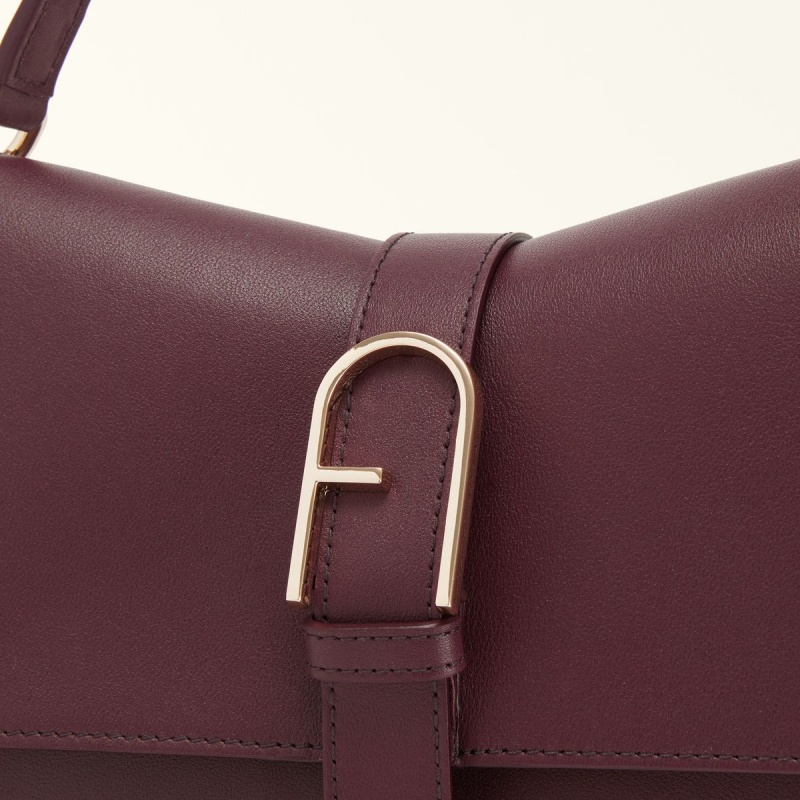 Burgundy Furla FLOW Women's Handbag | IVOZRP108