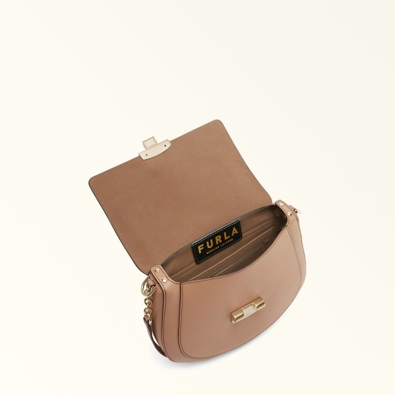 Coffee Furla CLUB 2 Women's Crossbody Bags | ZGMFVL758