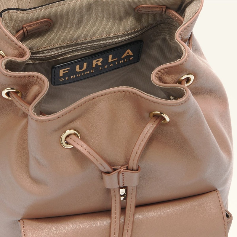 Coffee Furla FLOW Women's Backpacks | XAZFJS312