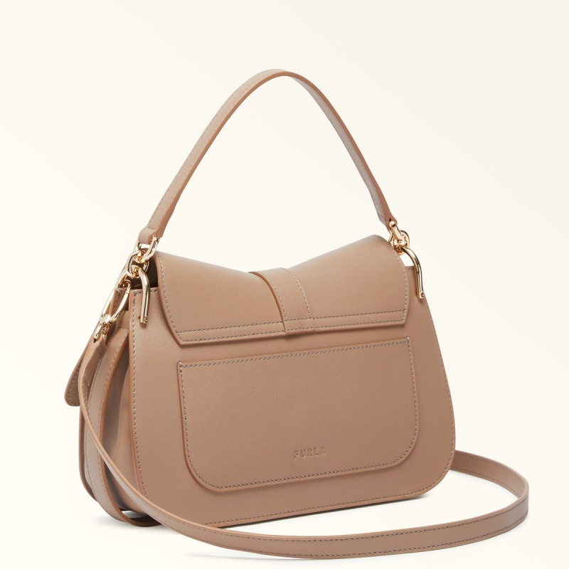 Coffee Furla FLOW Women's Handbag | TIYQBV708