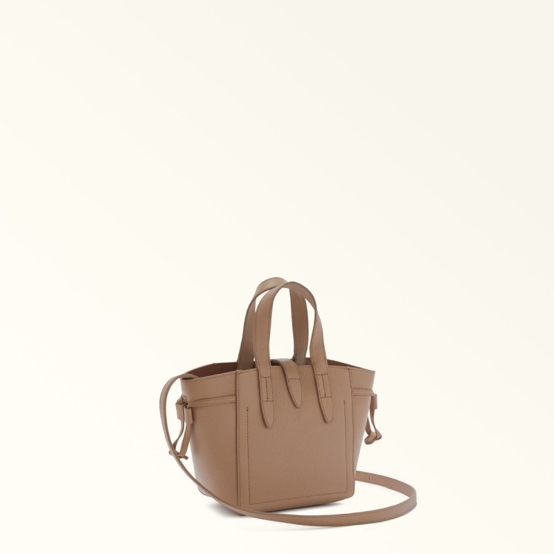 Coffee Furla NET Women's Totes | BWIXFZ351