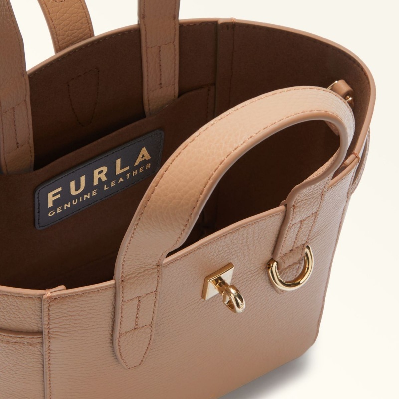 Coffee Furla NET Women's Totes | BWIXFZ351