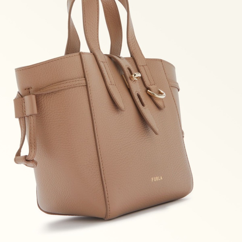 Coffee Furla NET Women's Totes | BWIXFZ351