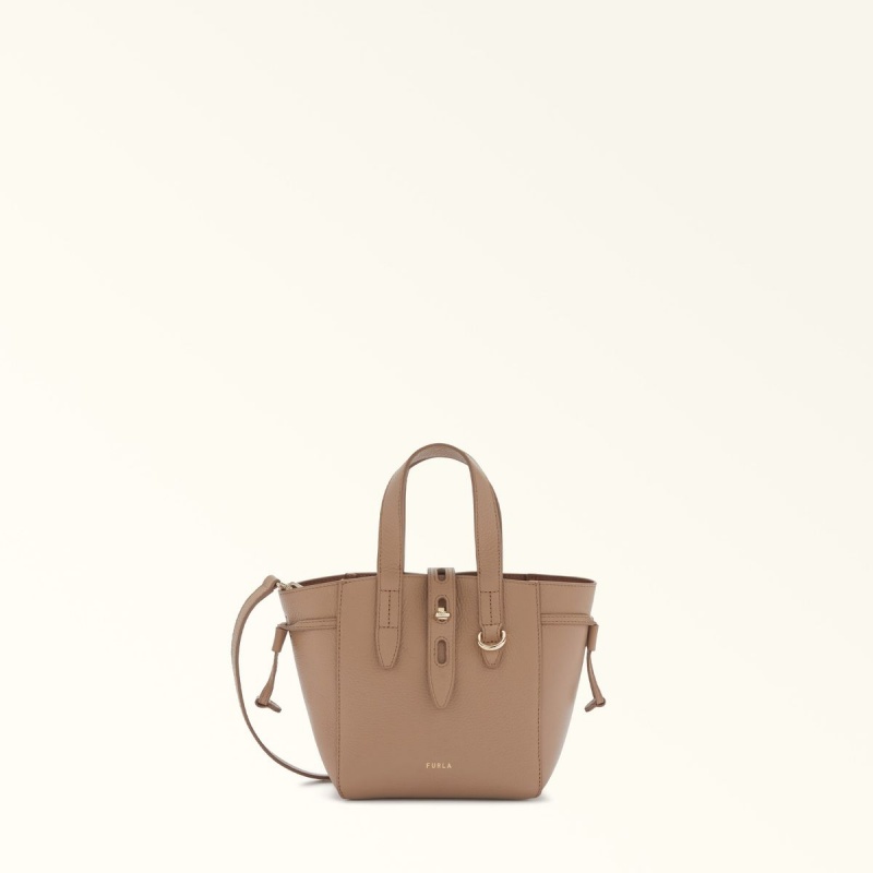 Coffee Furla NET Women\'s Totes | BWIXFZ351