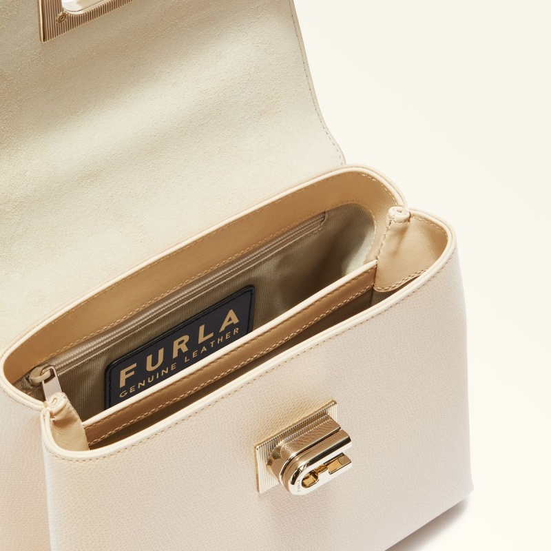 Cream Furla 1927 Women's Handbag | LMAVDX389