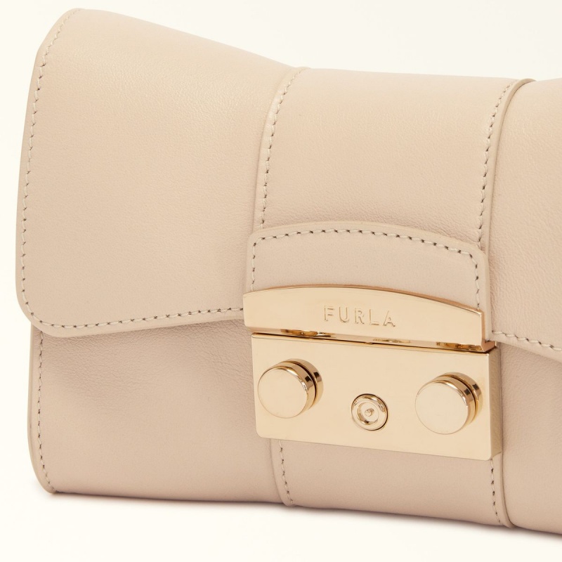 Cream Furla METROPOLIS REMIX Women's Crossbody Bags | UVAPMF250