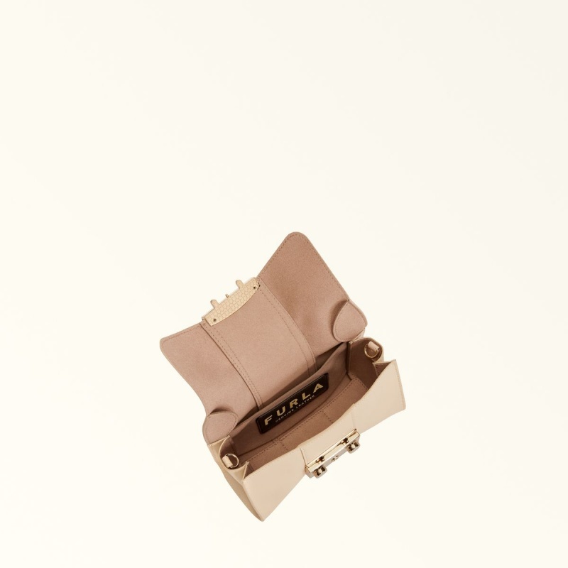 Cream Furla METROPOLIS REMIX Women's Crossbody Bags | UVAPMF250