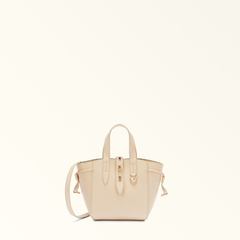 Cream Furla NET Women\'s Totes | QZDVEB328