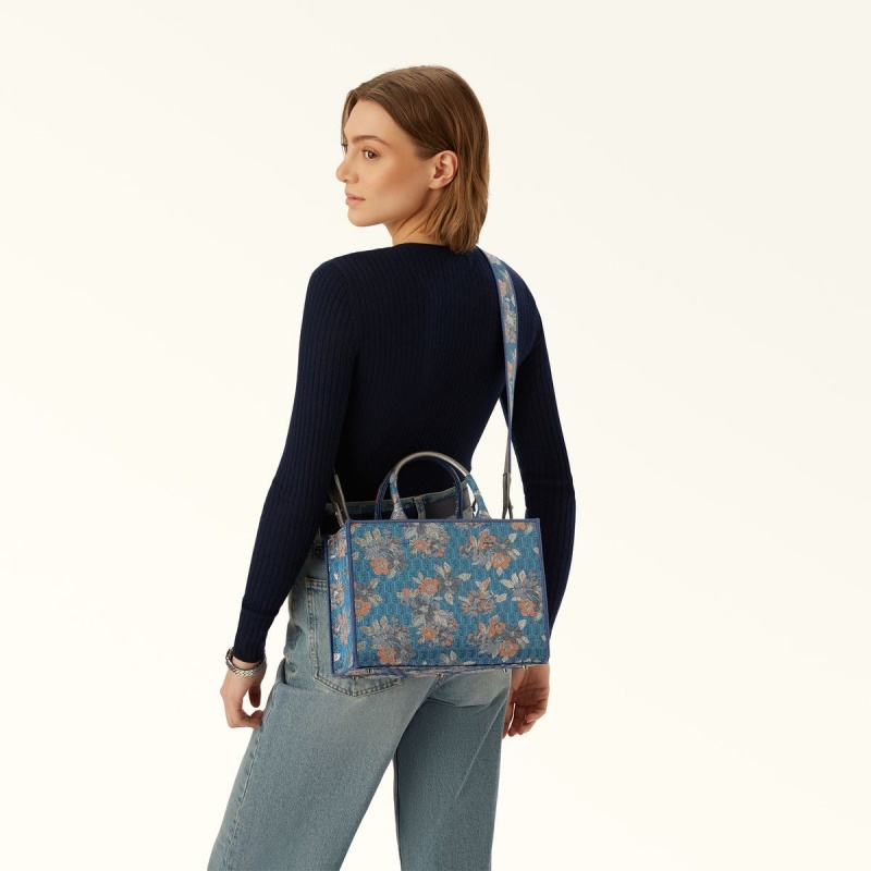 Flower Furla OPPORTUNITY Women's Totes | EDBHGY639