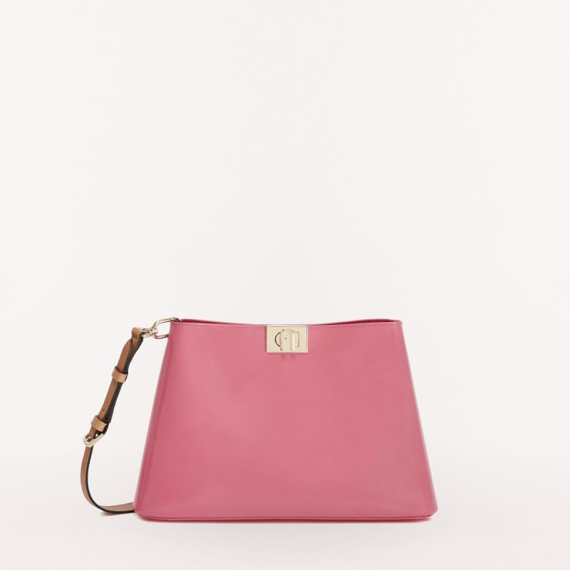 Fuchsia Furla FLEUR Women\'s Shoulder Bags | ADCZNK657