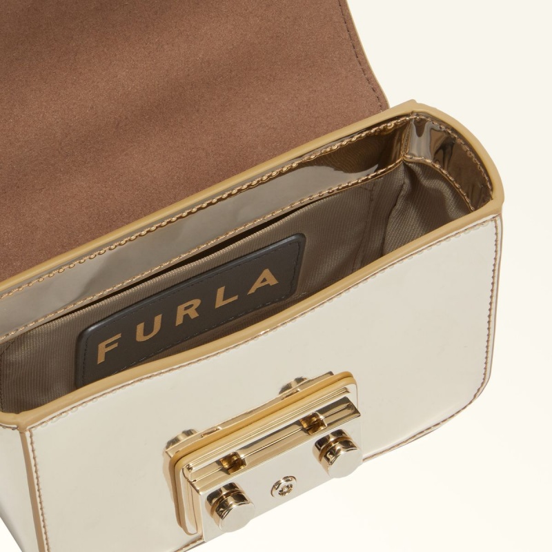 Gold Furla METROPOLIS Women's Crossbody Bags | NJKYSP583