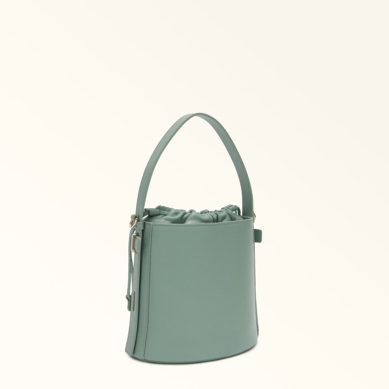 Green Furla GIOVE Women's Bucket Bags | WESGMD725