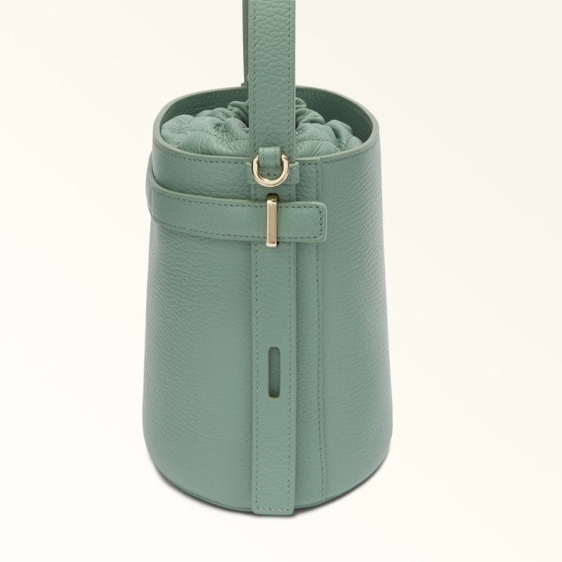 Green Furla GIOVE Women's Bucket Bags | WESGMD725