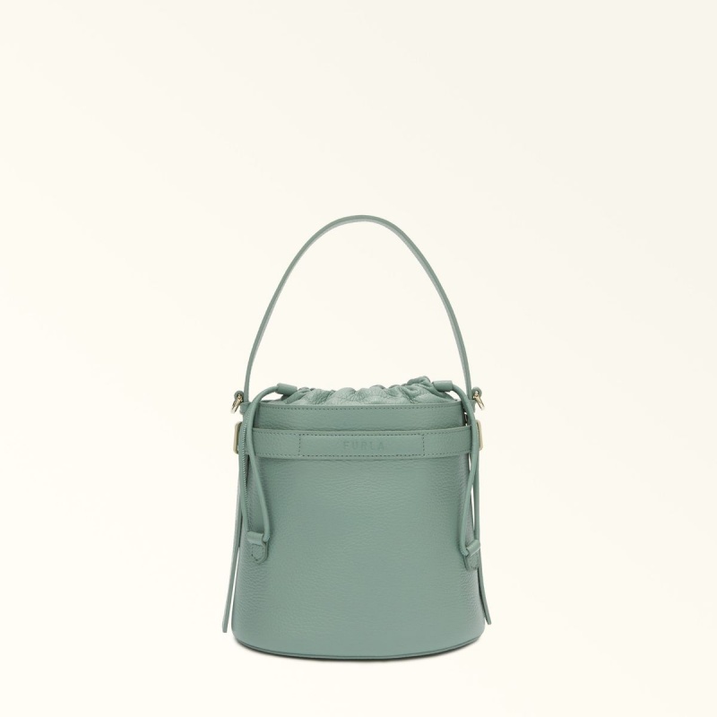 Green Furla GIOVE Women\'s Bucket Bags | WESGMD725