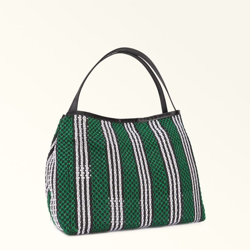 Green Furla PRIMULA Women's Shoulder Bags | FEJTIH796