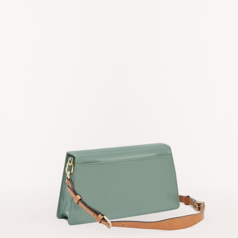 Green Furla ZOE Women's Shoulder Bags | DPTBML750