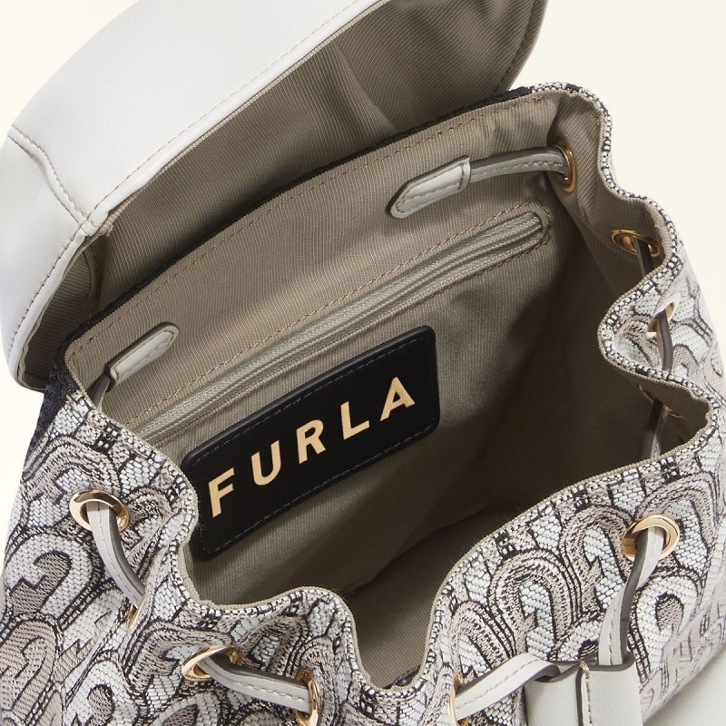 Grey Furla FLOW Women's Backpacks | STWNQX058