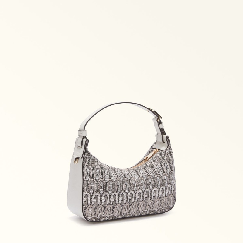 Grey Furla FLOW Women's Shoulder Bags | WUTQKH970