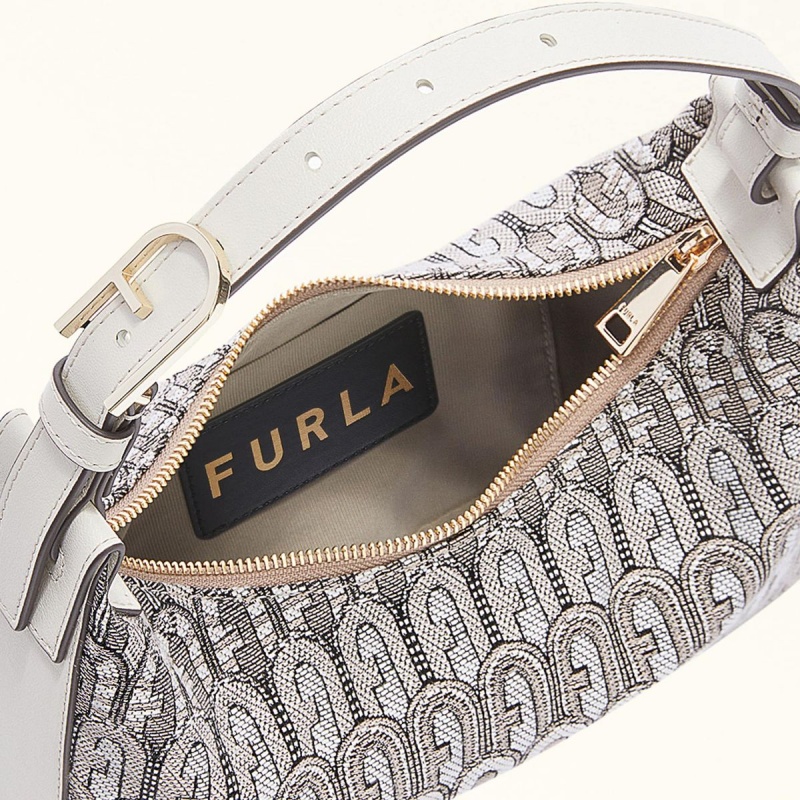 Grey Furla FLOW Women's Shoulder Bags | WUTQKH970