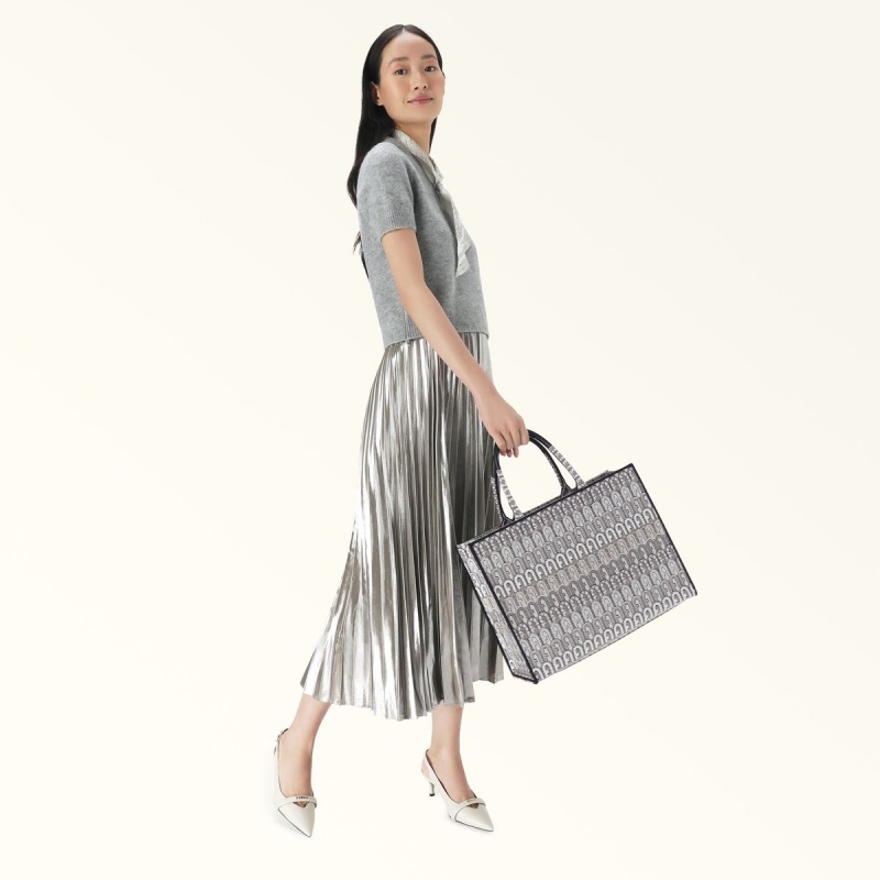 Grey Furla OPPORTUNITY Women's Totes | TGJHQZ750